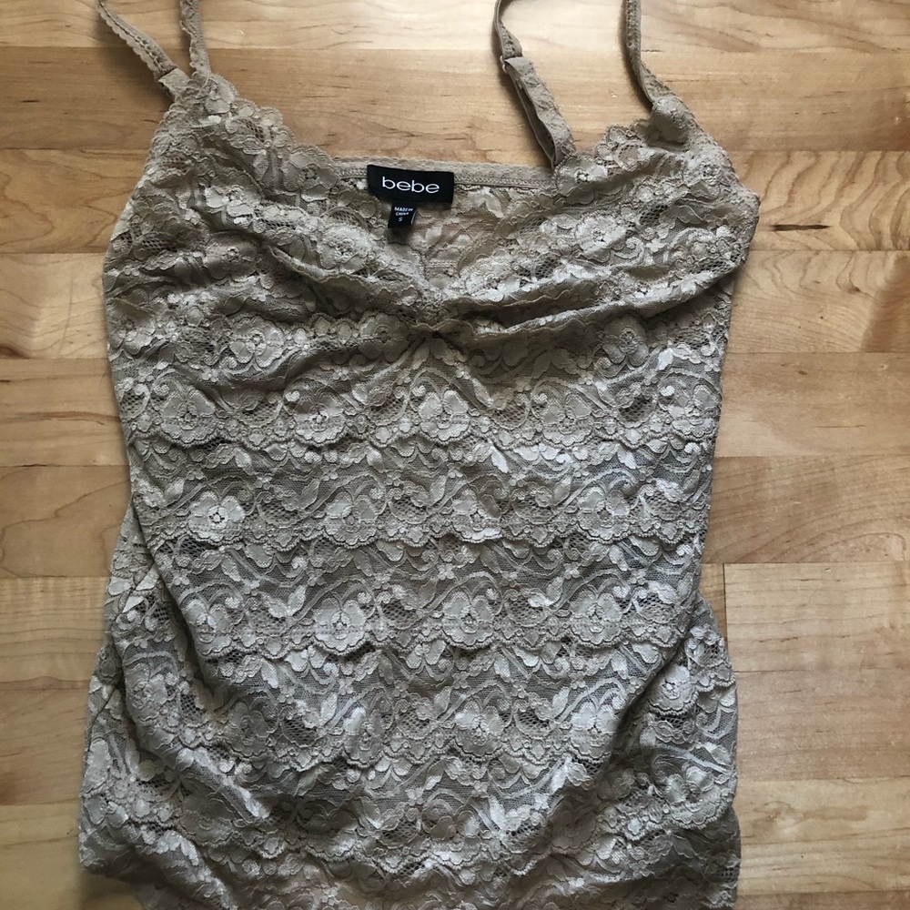 Bebe lace tank top
